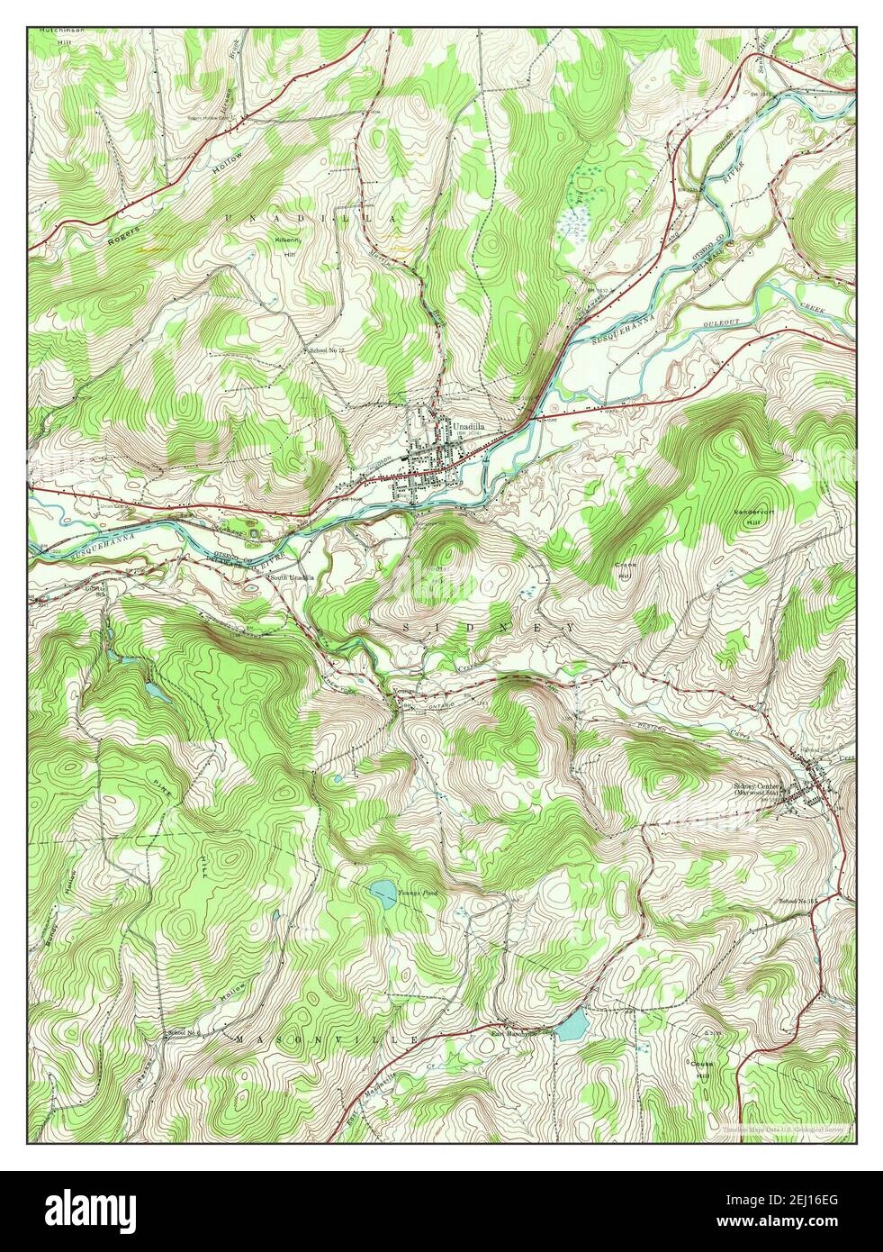 Unadilla, New York, map 1943, 124000, United States of America by
