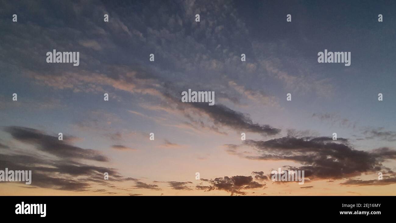 Sky sunset day cloudy background on summer Stock Photo - Alamy