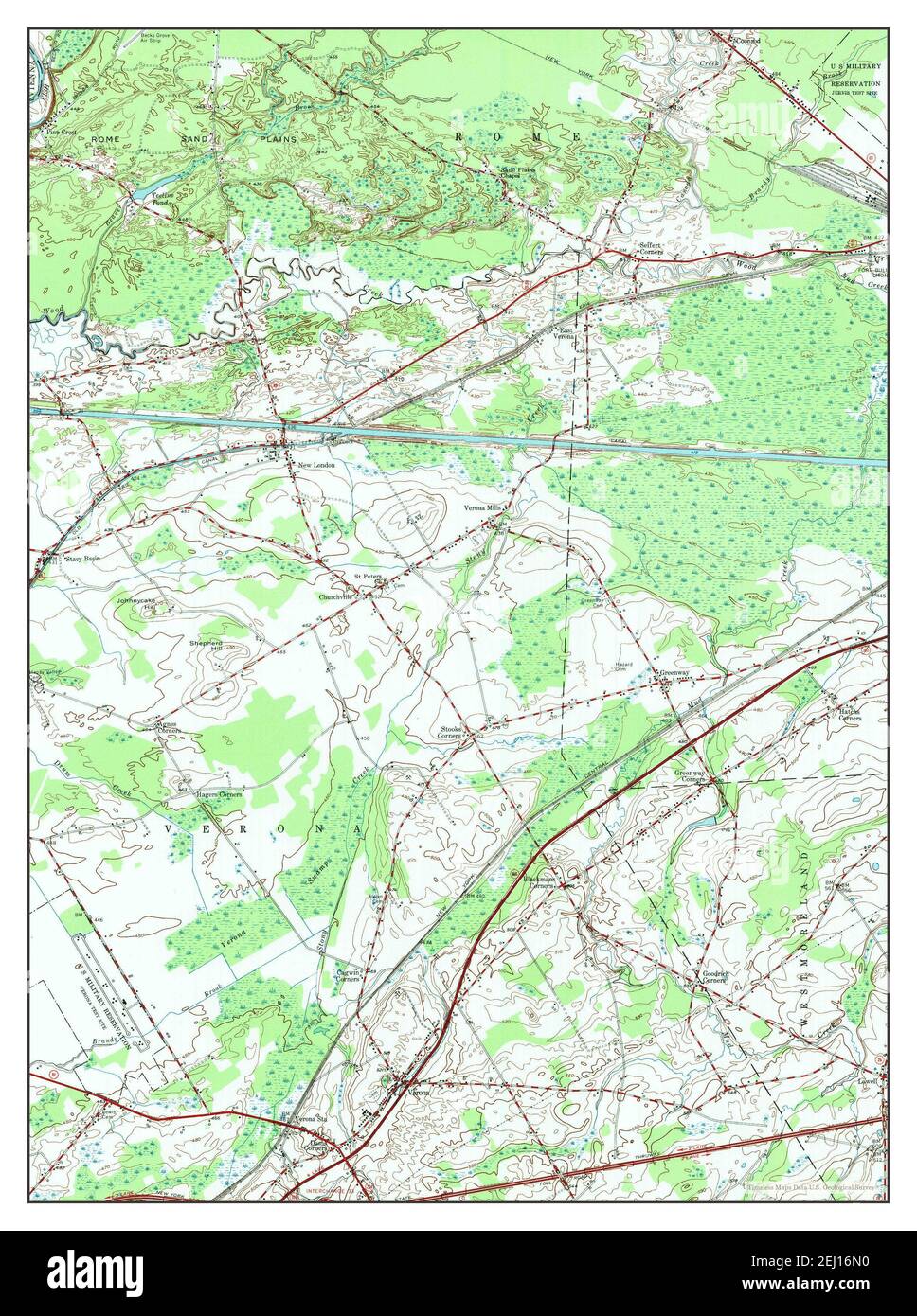 Verona, New York, map 1955, 124000, United States of America by