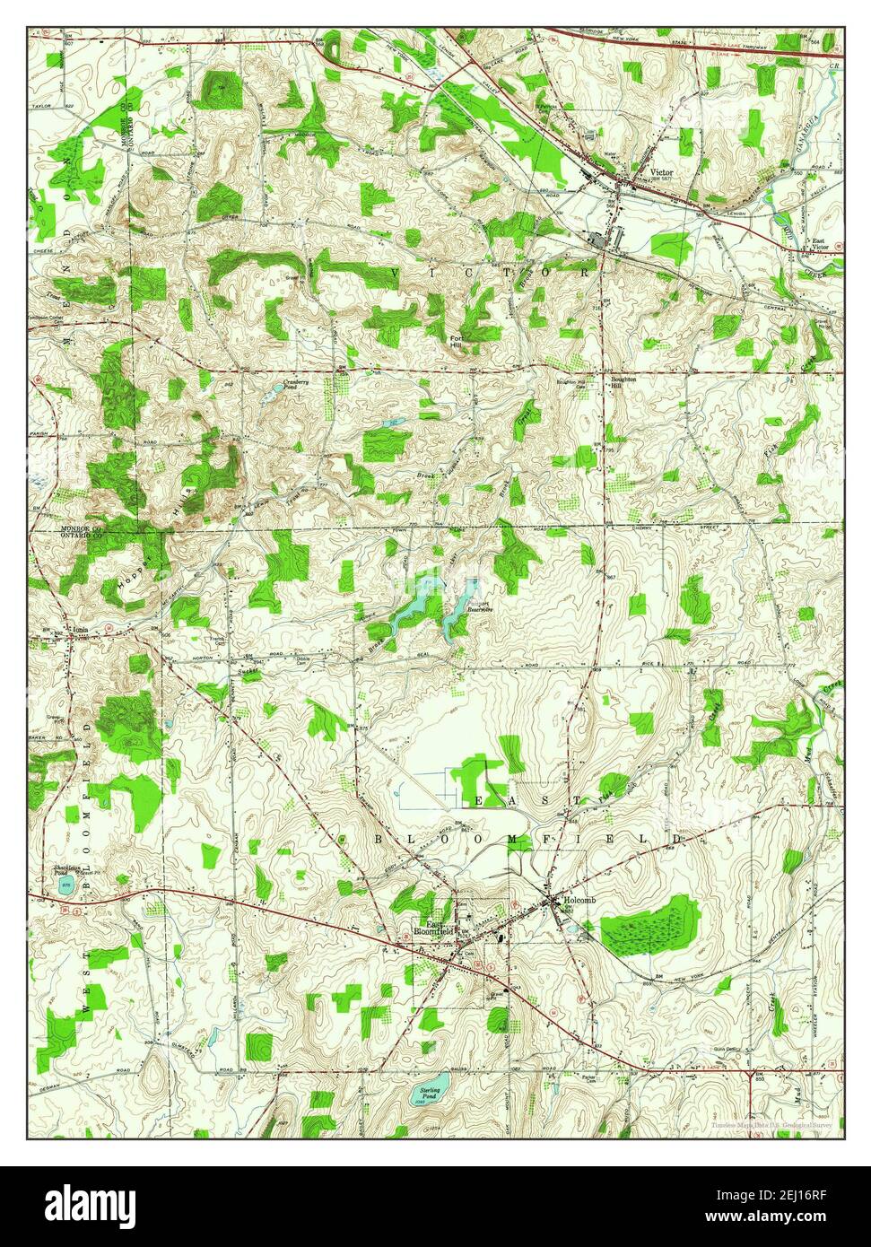 Victor, New York, map 1951, 124000, United States of America by Timeless Maps, data U.S