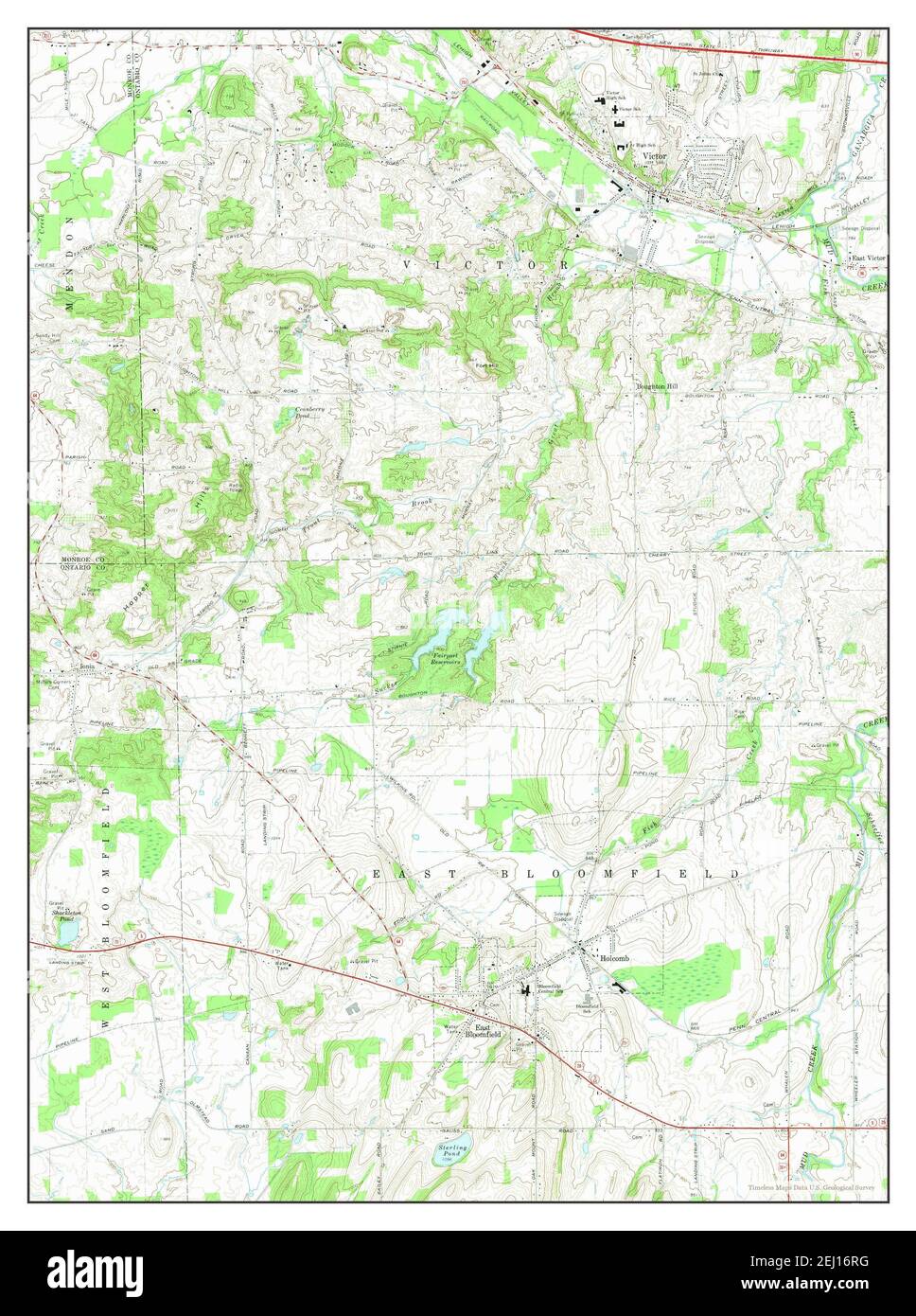 Victor, New York, map 1971, 124000, United States of America by Timeless Maps, data U.S