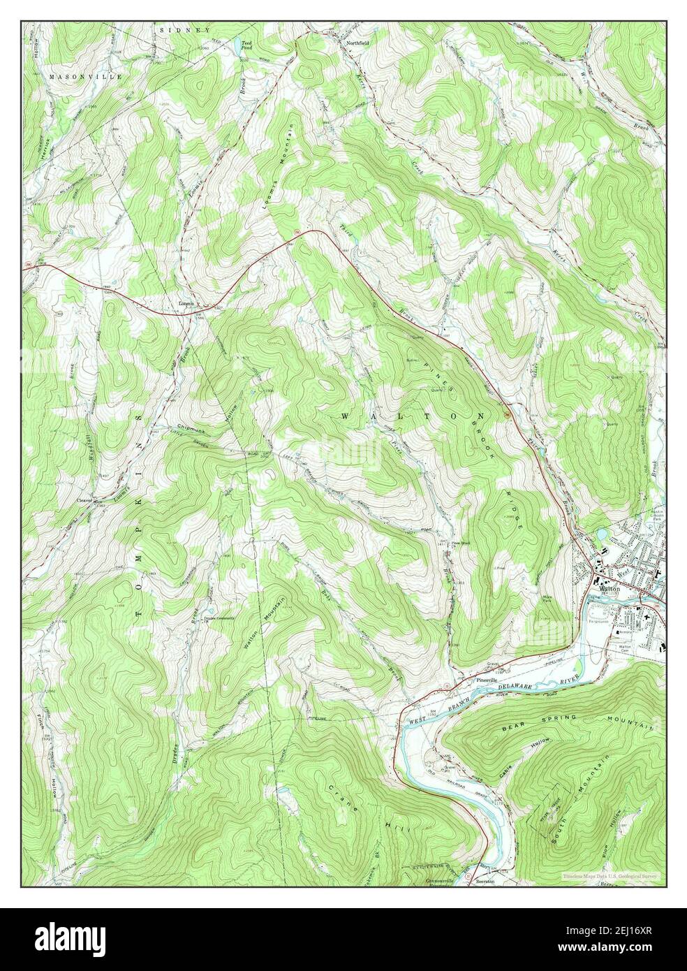 Map of walton new york Cut Out Stock Images & Pictures Alamy