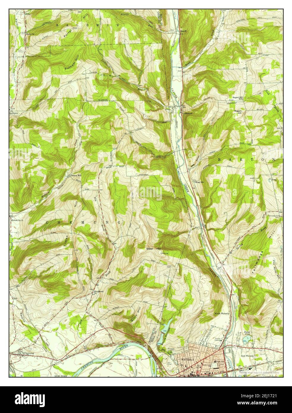 Map of waverly new york hires stock photography and images Alamy