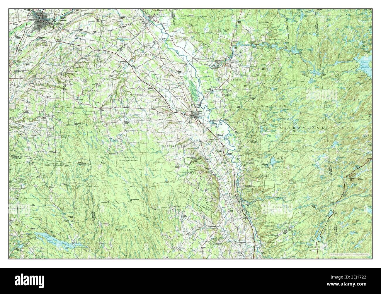 Watertown, New York, map 1985, 1100000, United States of America by