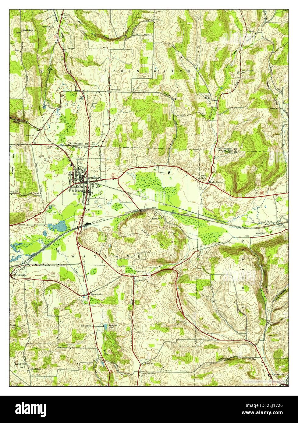 Map of wayland new york Cut Out Stock Images & Pictures Alamy