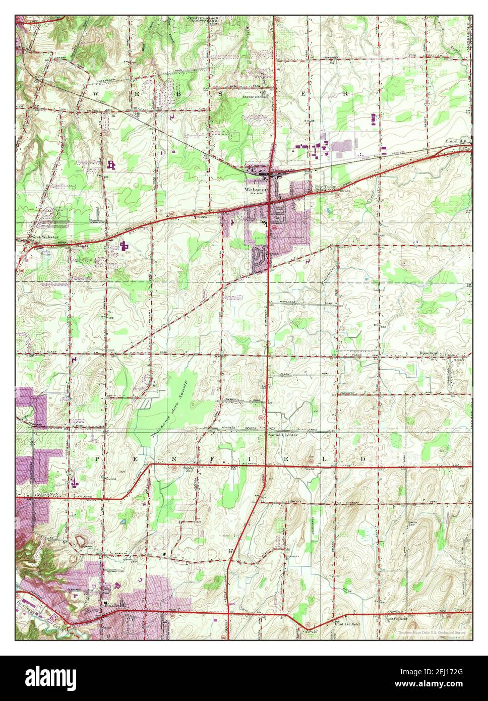Webster, New York, map 1952, 124000, United States of America by Timeless Maps, data U.S