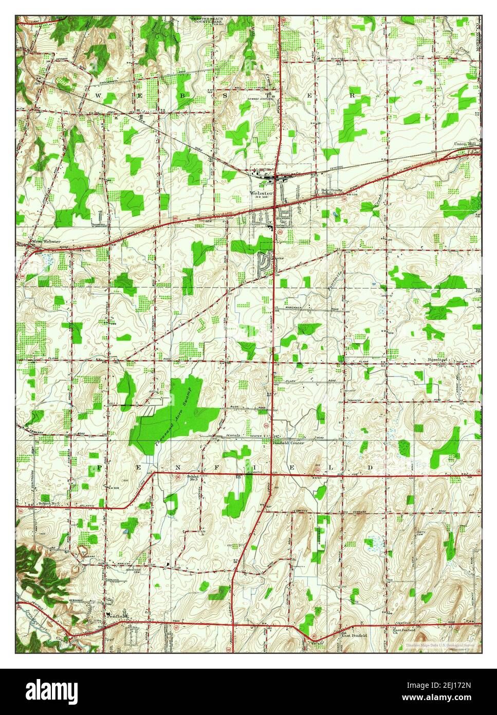Webster, New York, map 1952, 124000, United States of America by Timeless Maps, data U.S