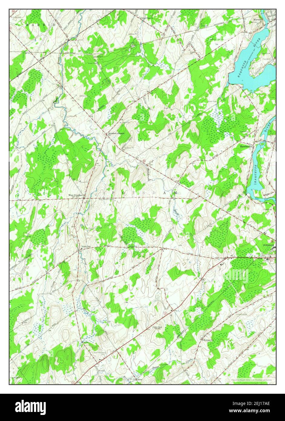 West Potsdam, New York, map 1964, 124000, United States of America by