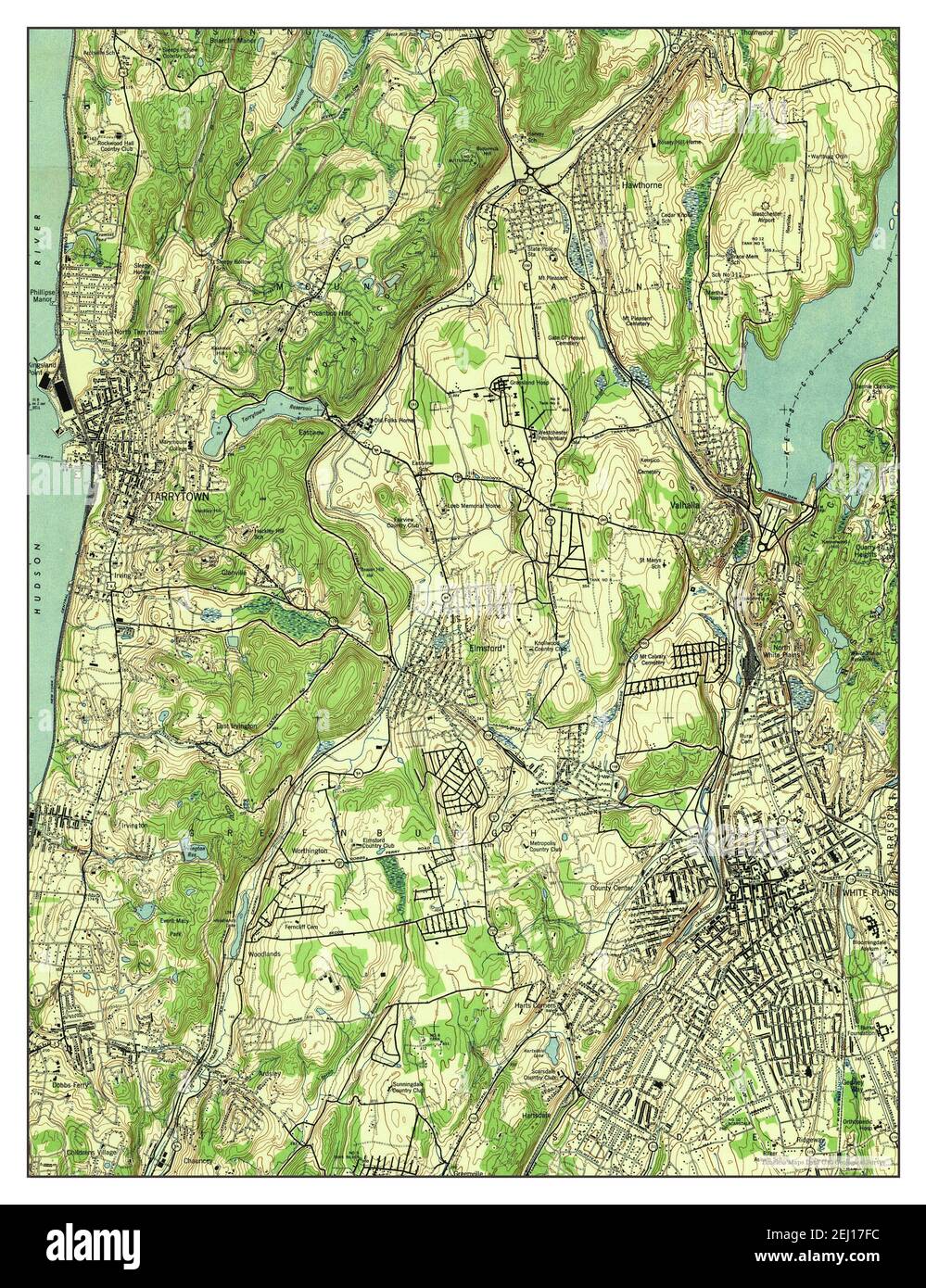 White Plains, New York, map 1947, 124000, United States of America by