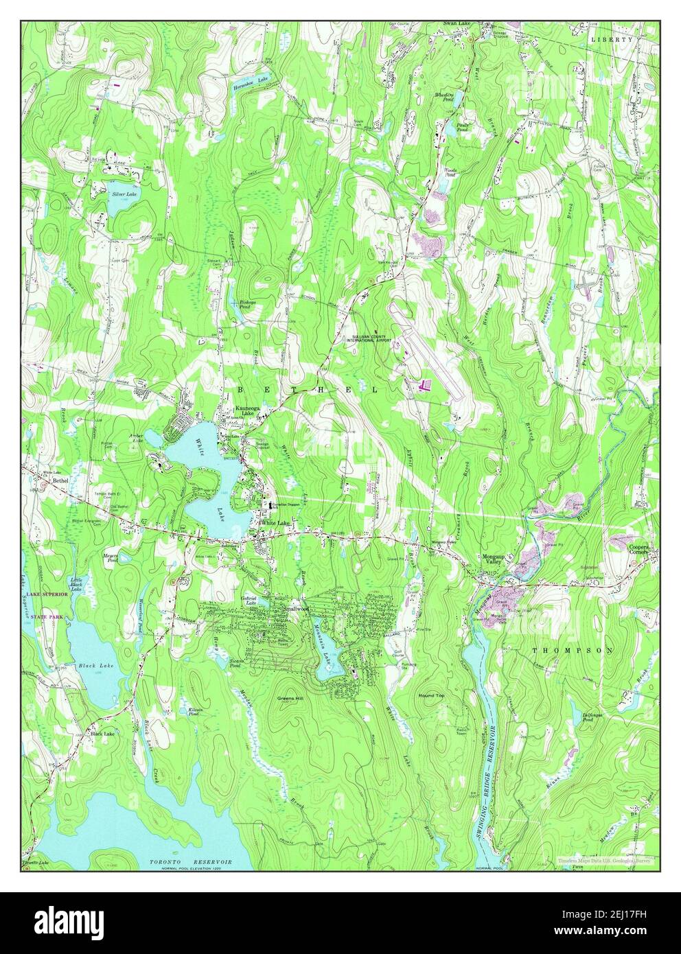 White Lake, New York, map 1967, 124000, United States of America by