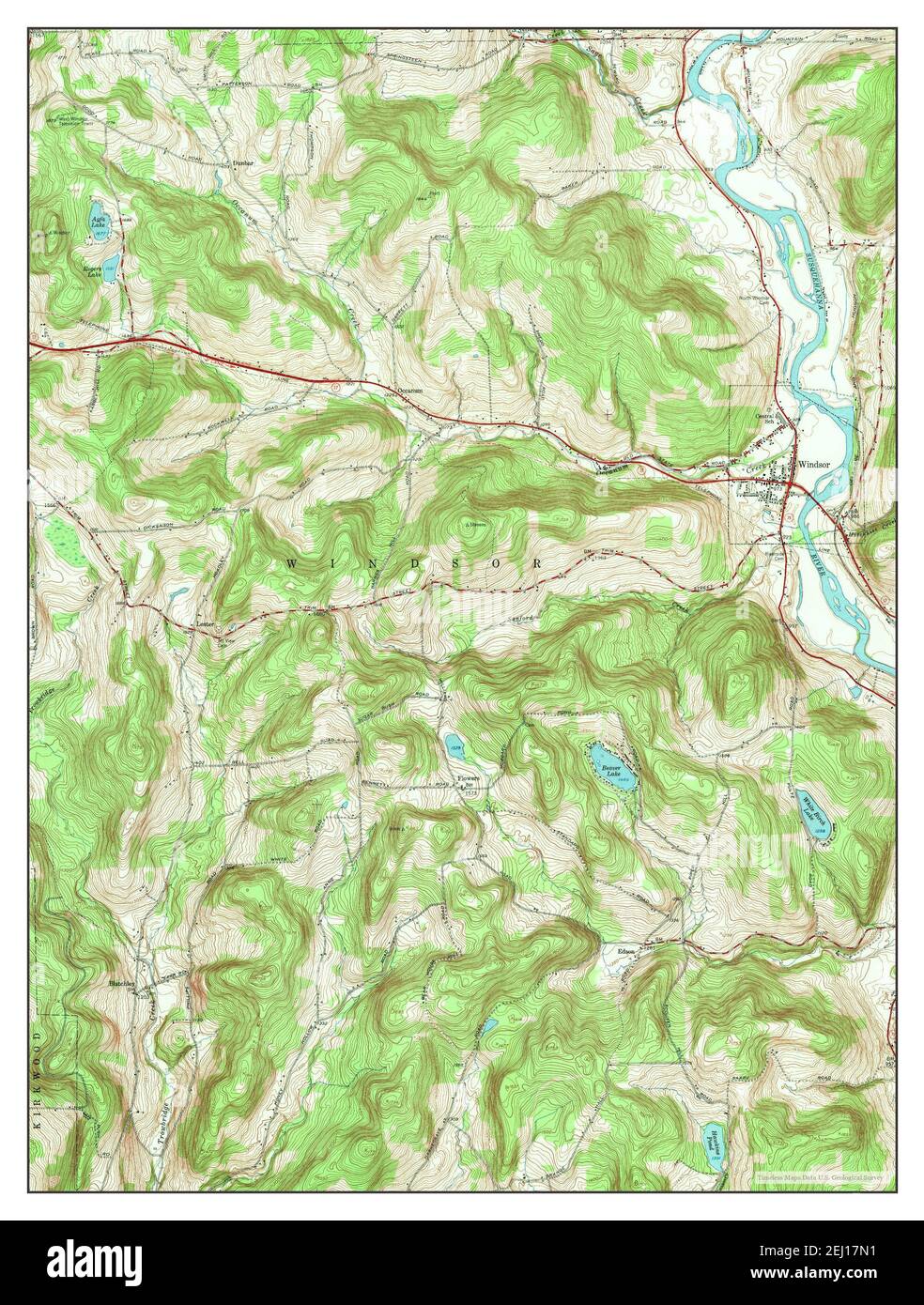 Map of new windsor hi res stock - Windsor New York Map 1952 124000 United States Of America By Timeless Maps Data Us Geological Survey 2EJ17N1