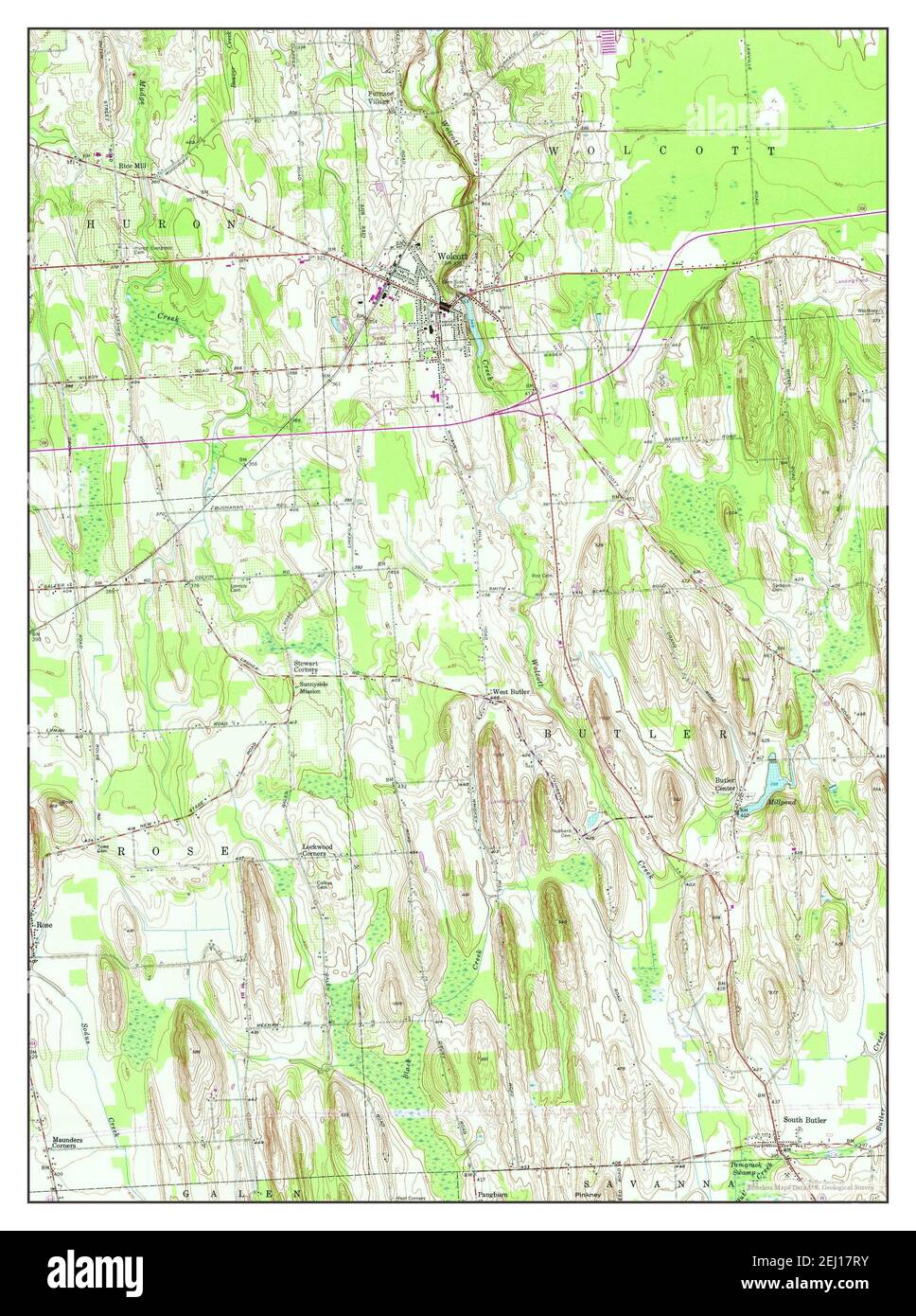 Wolcott, New York, map 1953, 124000, United States of America by