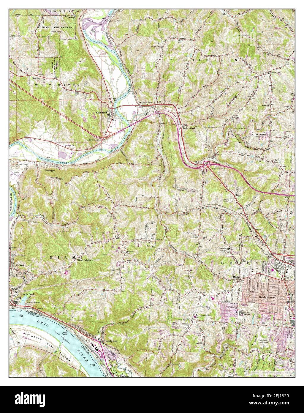 Addyston, Ohio, map 1960, 124000, United States of America by Timeless