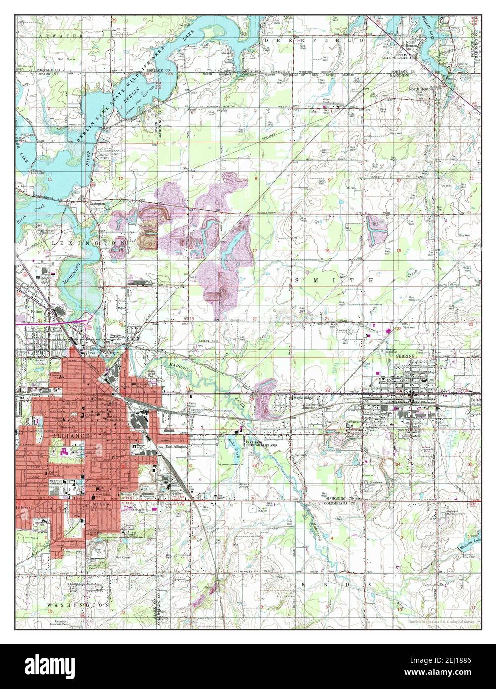 Alliance, Ohio, map 1994, 124000, United States of America by Timeless