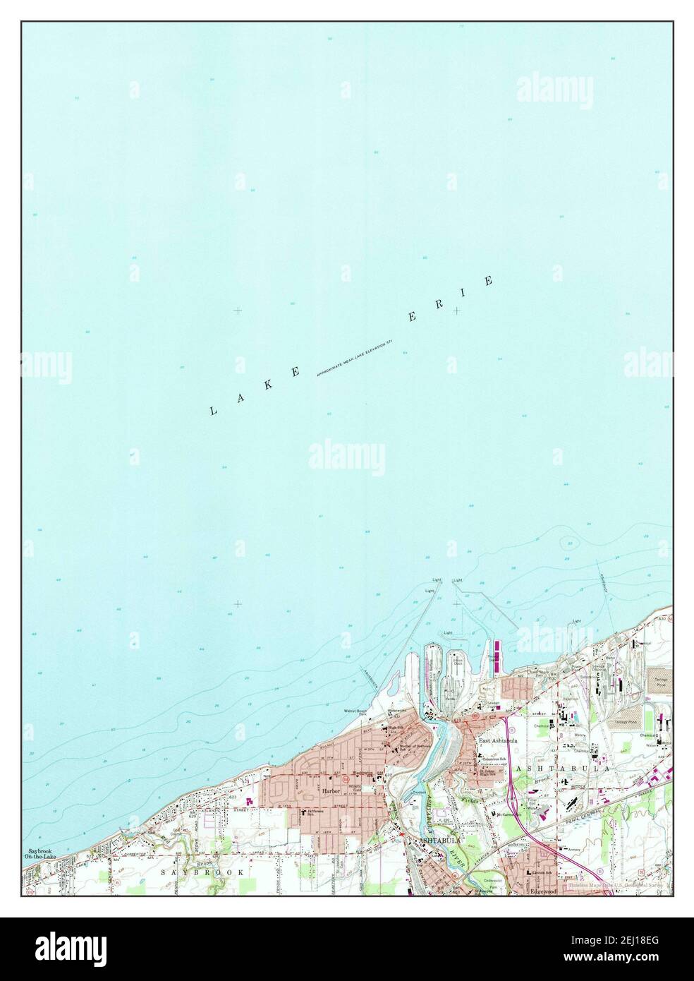 Ashtabula North, Ohio, map 1960, 124000, United States of America by