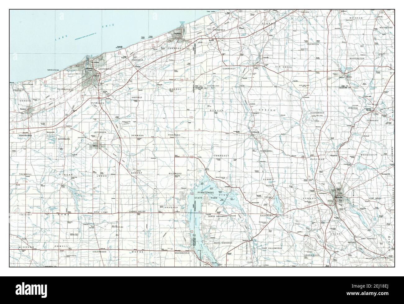 Ashtabula County Parcel Map Ashtabula, Ohio, Map 1986, 1:100000, United States Of America By Timeless  Maps, Data U.s. Geological Survey Stock Photo - Alamy