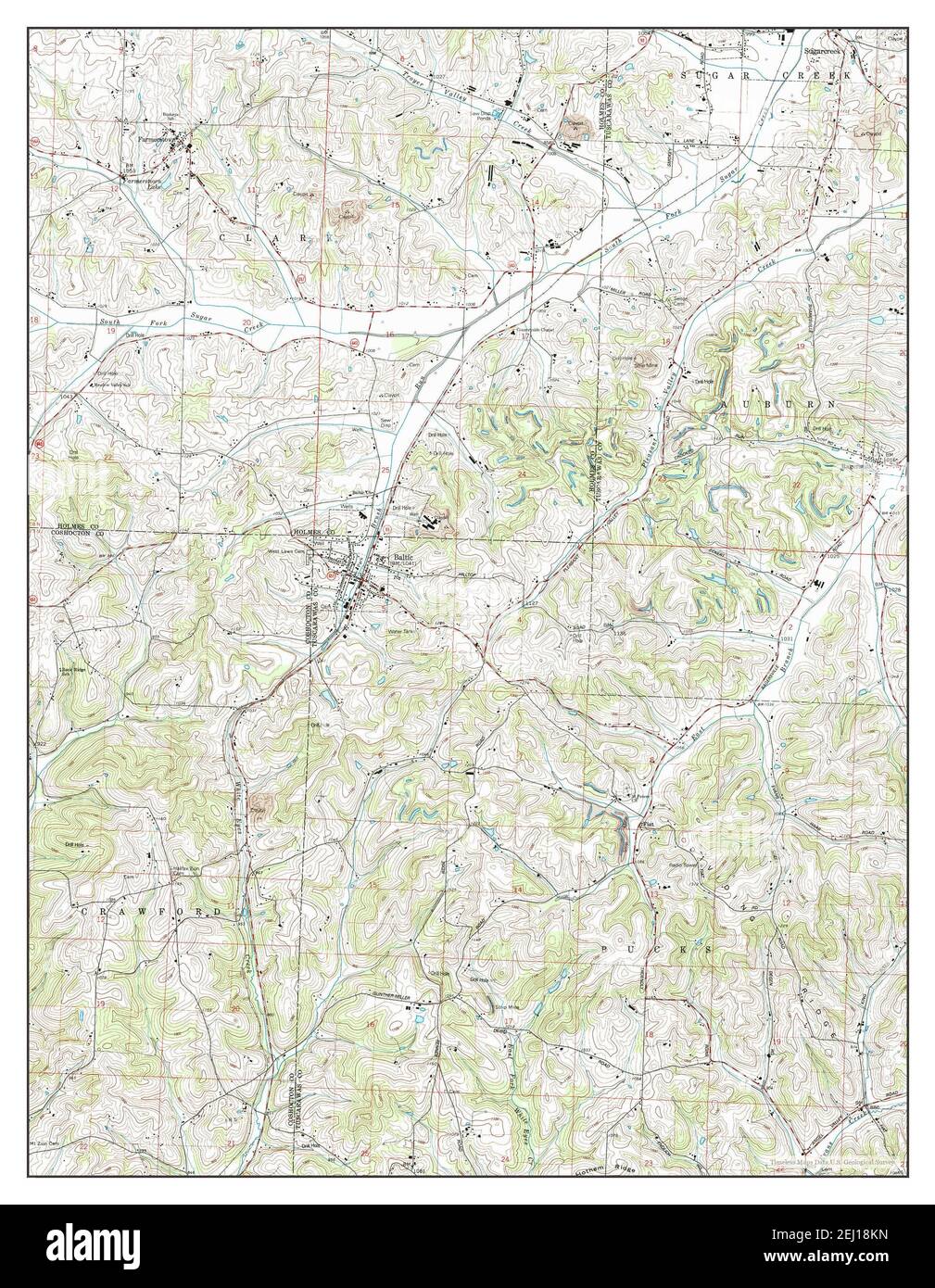 Baltic, Ohio, map 1993, 124000, United States of America by Timeless Maps, data U.S. Geological