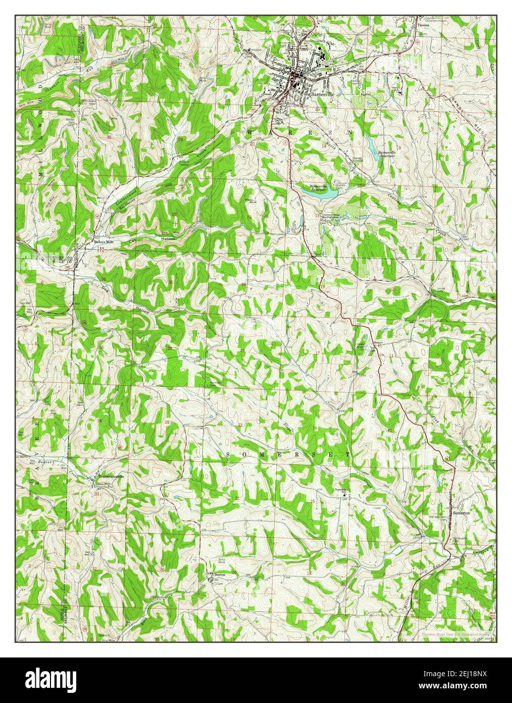 Barnesville, Ohio, map 1961, 124000, United States of America by