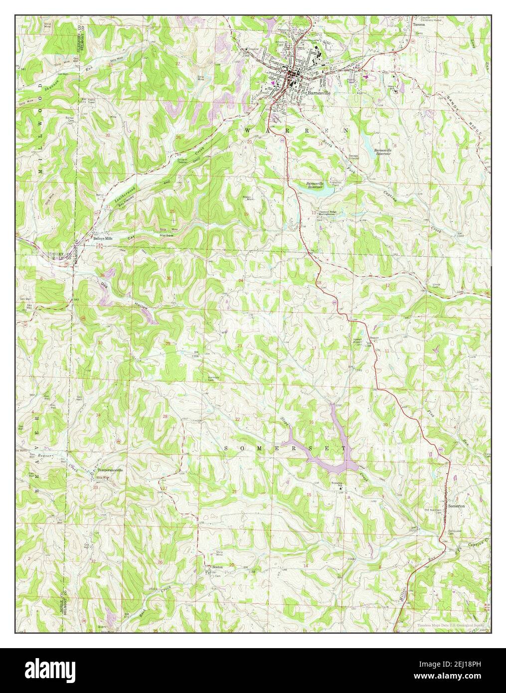 Barnesville, Ohio, map 1961, 124000, United States of America by