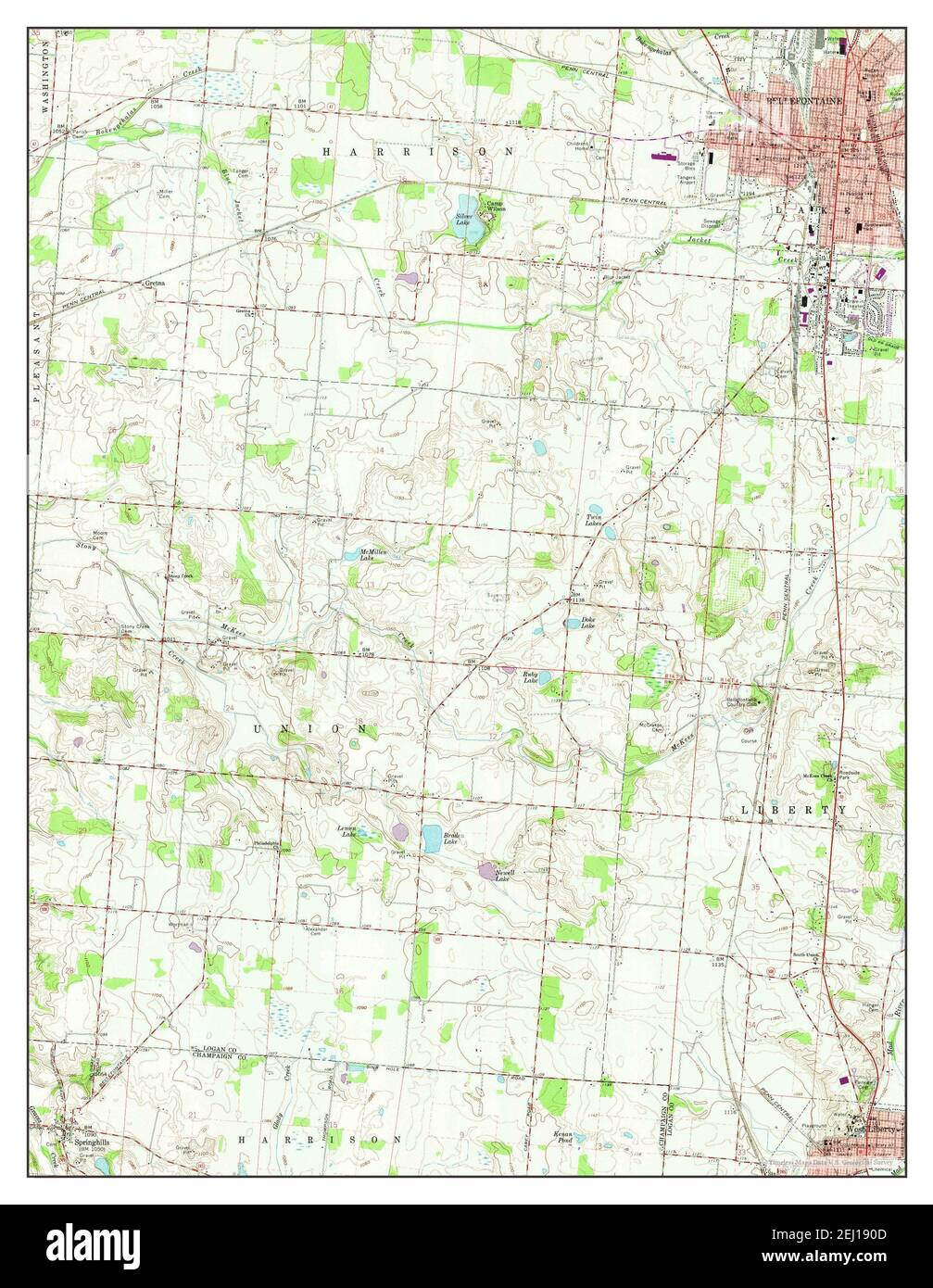 Bellefontaine ohio map hires stock photography and images Alamy