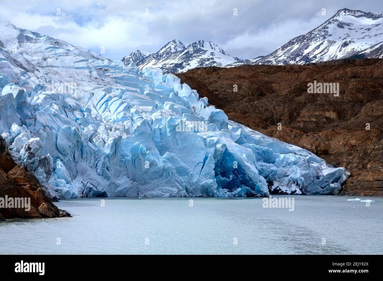 Grey Glacier in Torres del Paine National Park in Patagonia, southern Chile, South America Stock