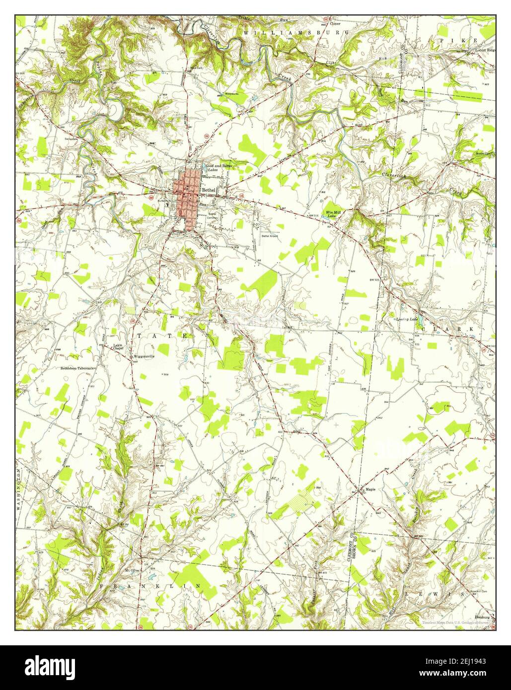 Map of bethel ohio hires stock photography and images Alamy