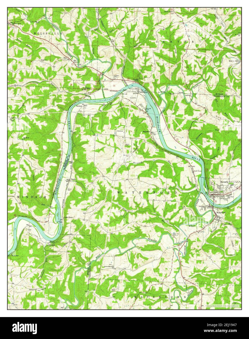 Map of beverly ohio Cut Out Stock Images & Pictures Alamy