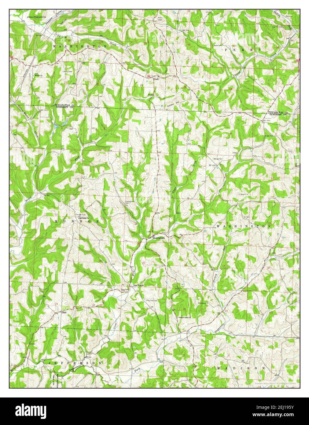 Birmingham, Ohio, map 1963, 1:24000, United States of America by Timeless Maps, data U.S. Geological Survey Stock Photo