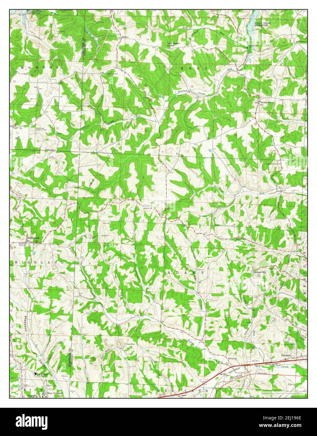 Bloomfield, Ohio, map 1962, 124000, United States of America by