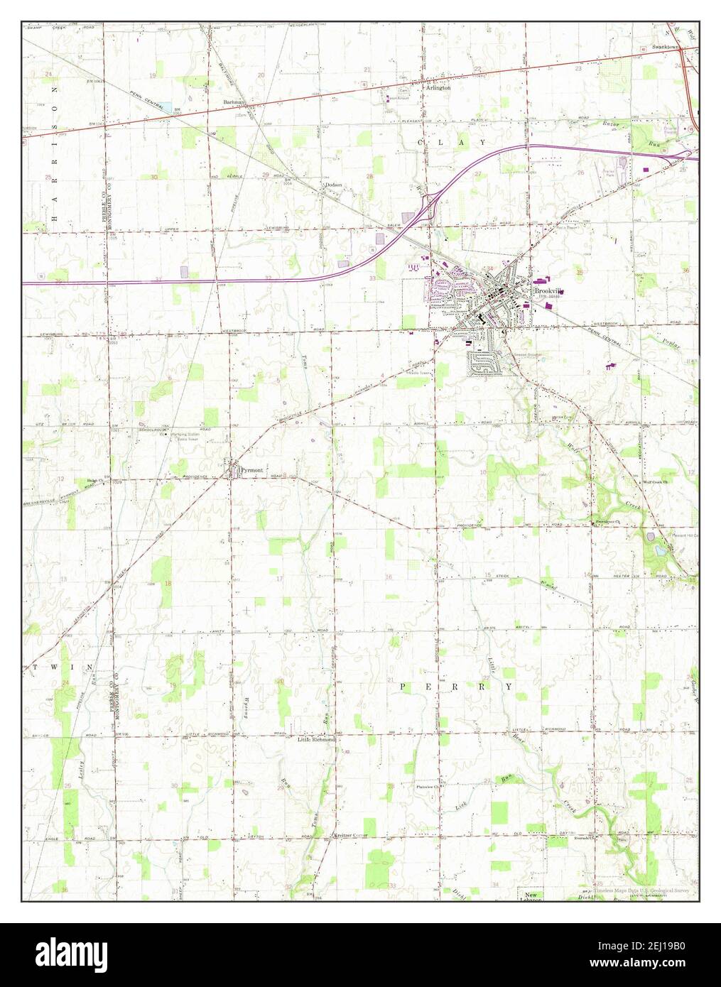Brookville, Ohio, map 1961, 124000, United States of America by Timeless Maps, data U.S