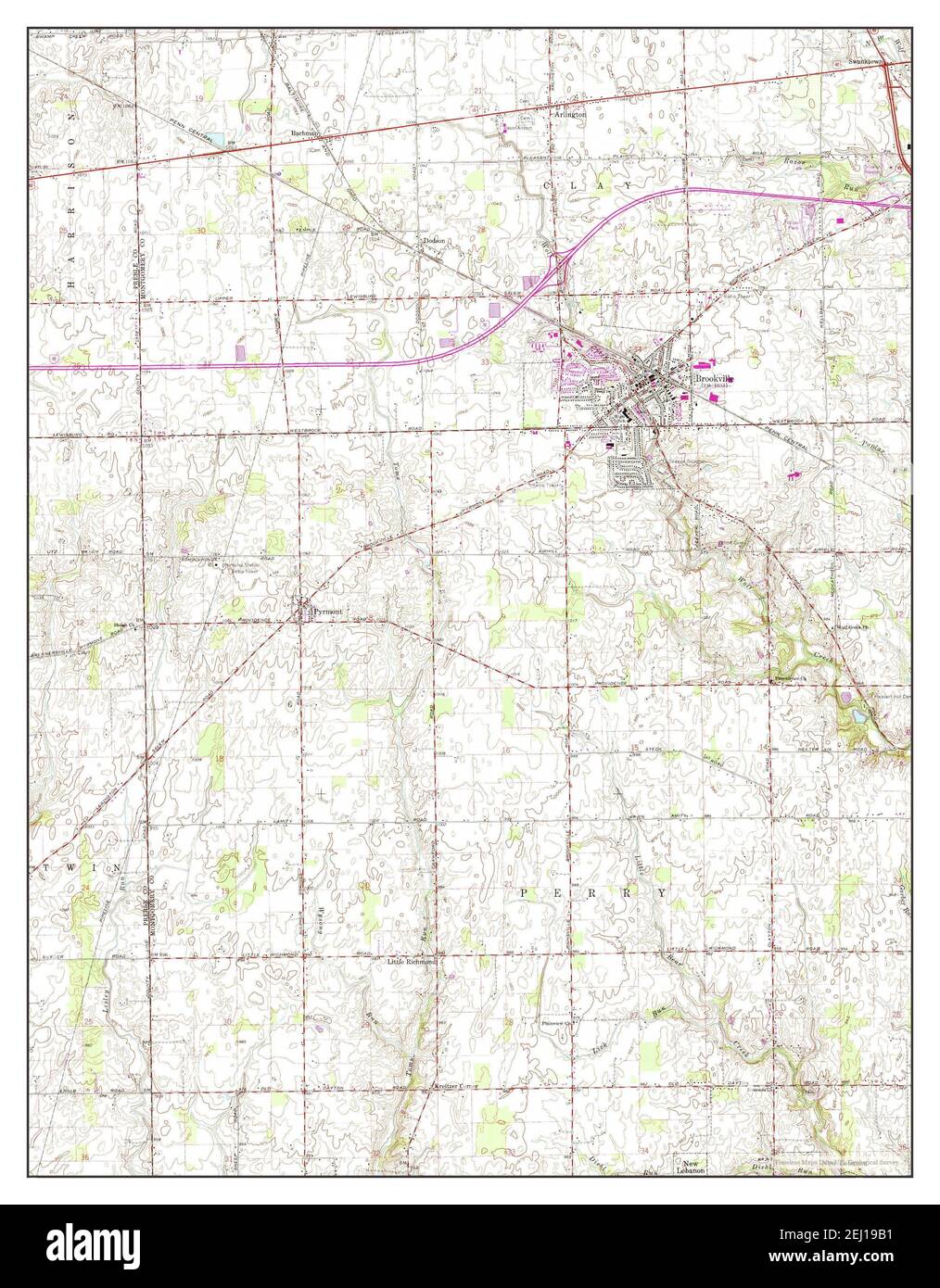 Brookville, Ohio, map 1961, 124000, United States of America by Timeless Maps, data U.S