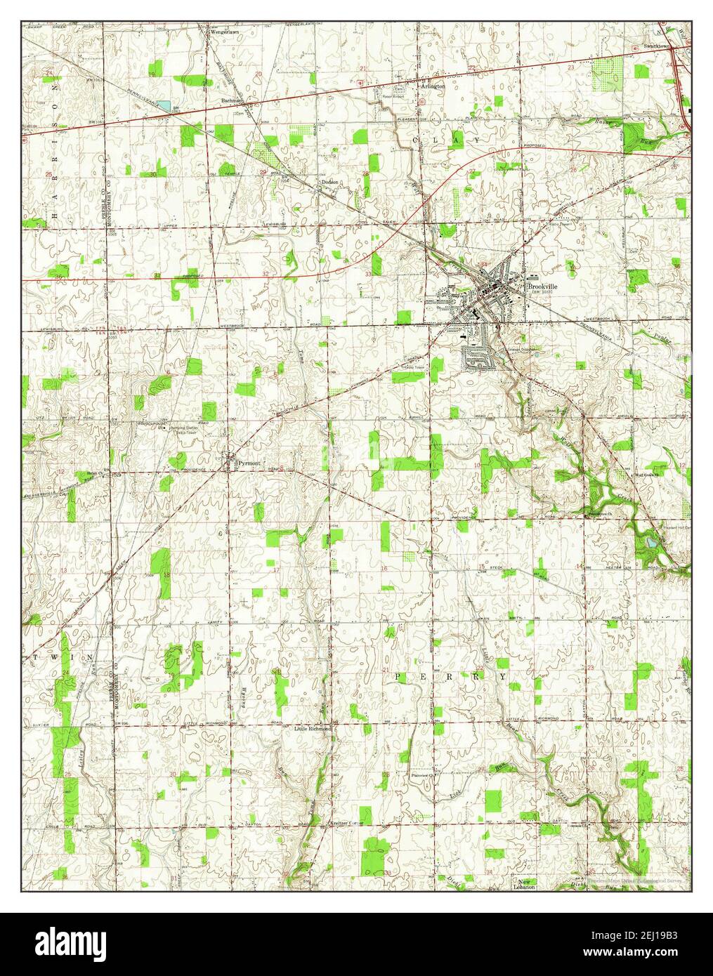 Brookville, Ohio, map 1961, 124000, United States of America by Timeless Maps, data U.S