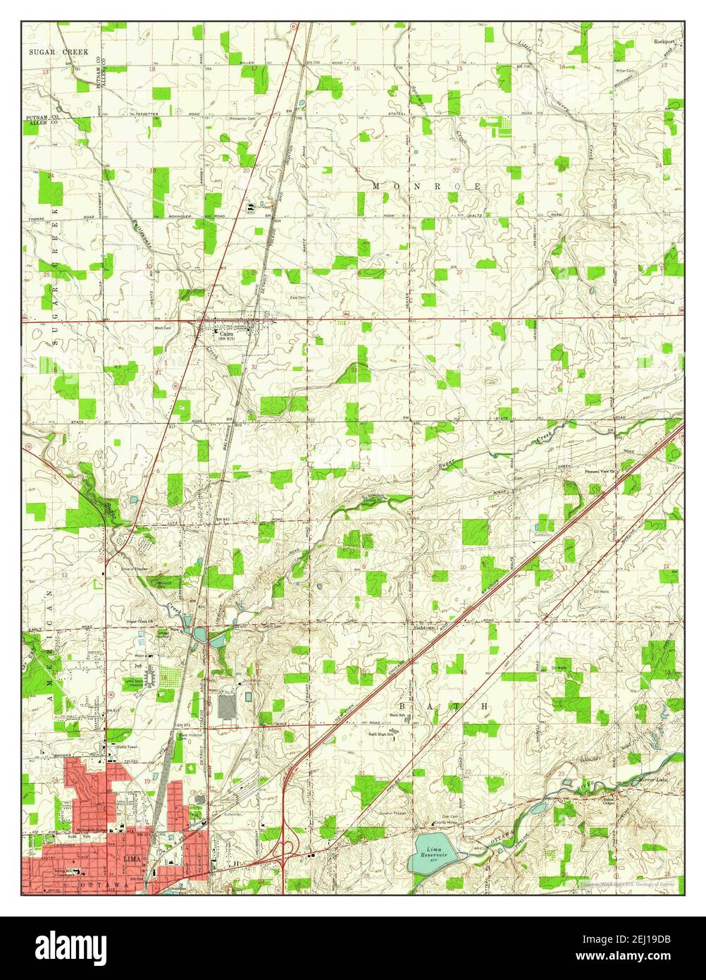 Cairo, Ohio, map 1960, 124000, United States of America by Timeless