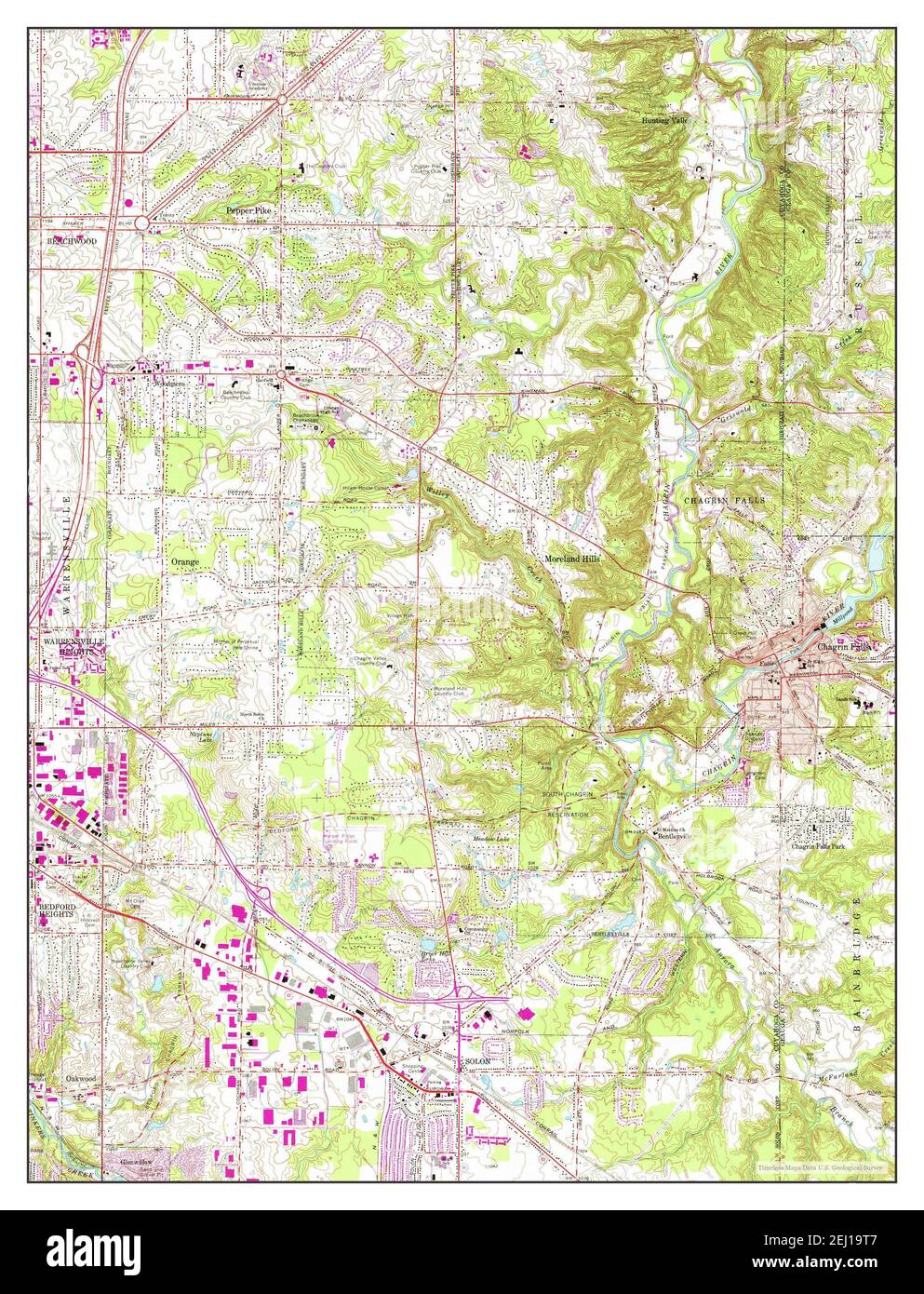 Chagrin Falls, Ohio, map 1963, 124000, United States of America by