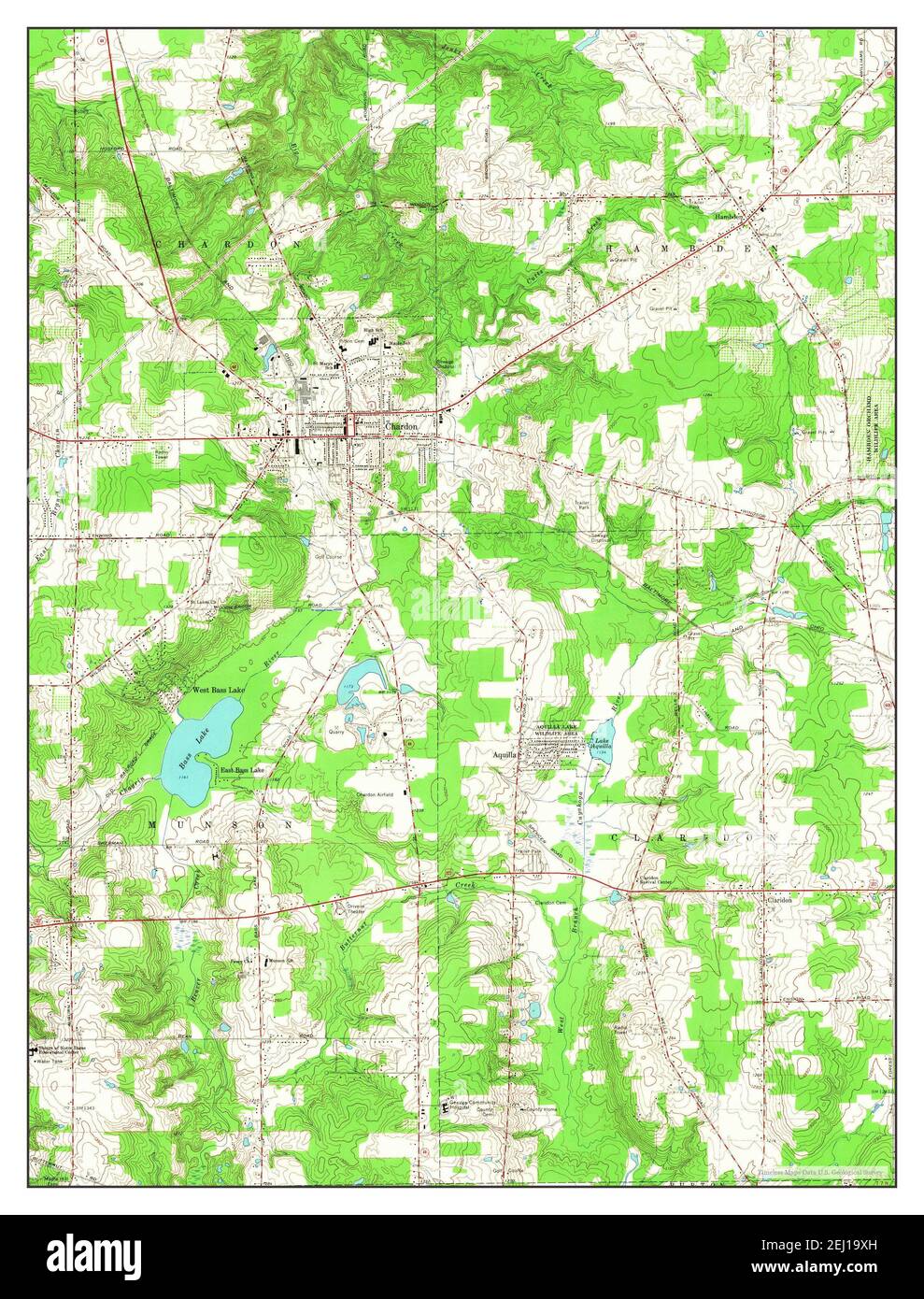 Chardon, Ohio, map 1966, 124000, United States of America by Timeless