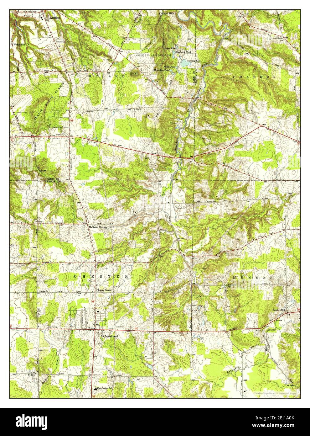 Chesterland, Ohio, map 1953, 1:24000, United States of America by 