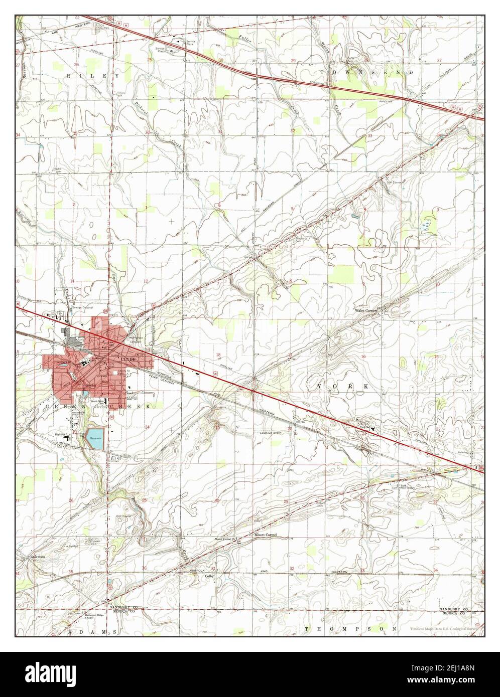 Clyde ohio map Cut Out Stock Images & Pictures Alamy