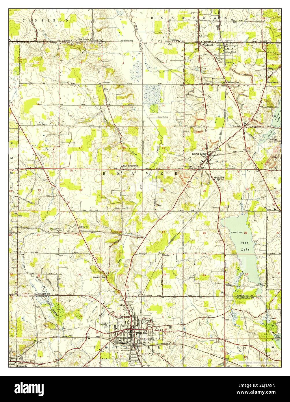 Map of columbiana hires stock photography and images Alamy