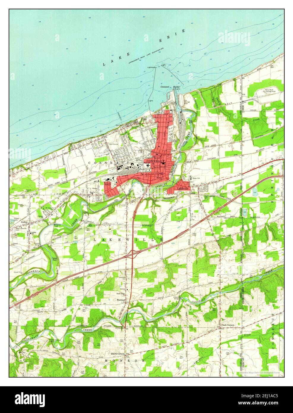 Historic Map of Conneaut, Ohio