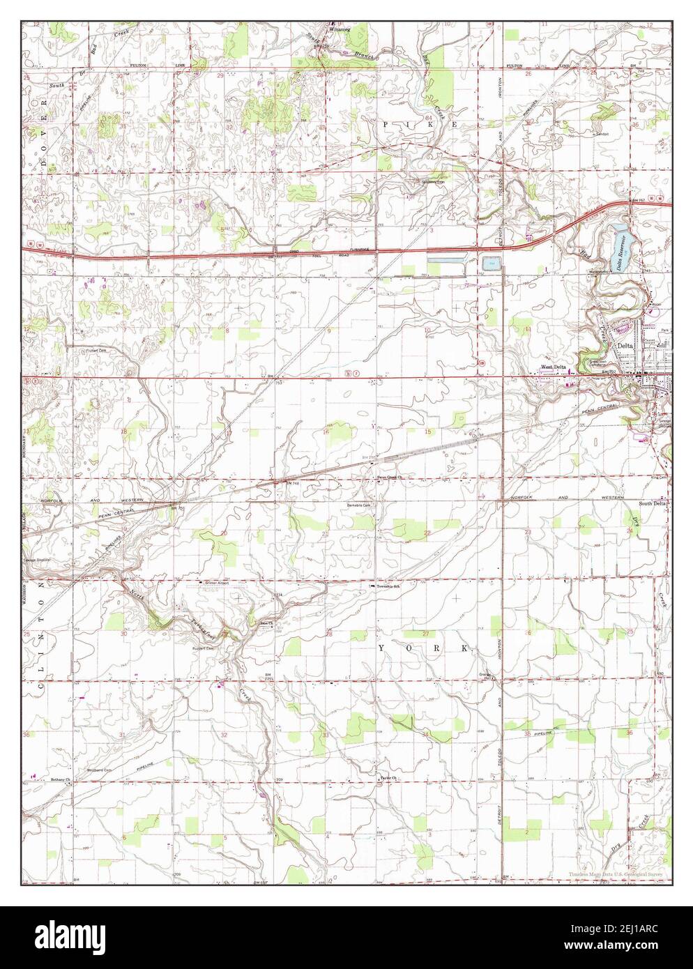 Map of delta ohio Cut Out Stock Images & Pictures Alamy