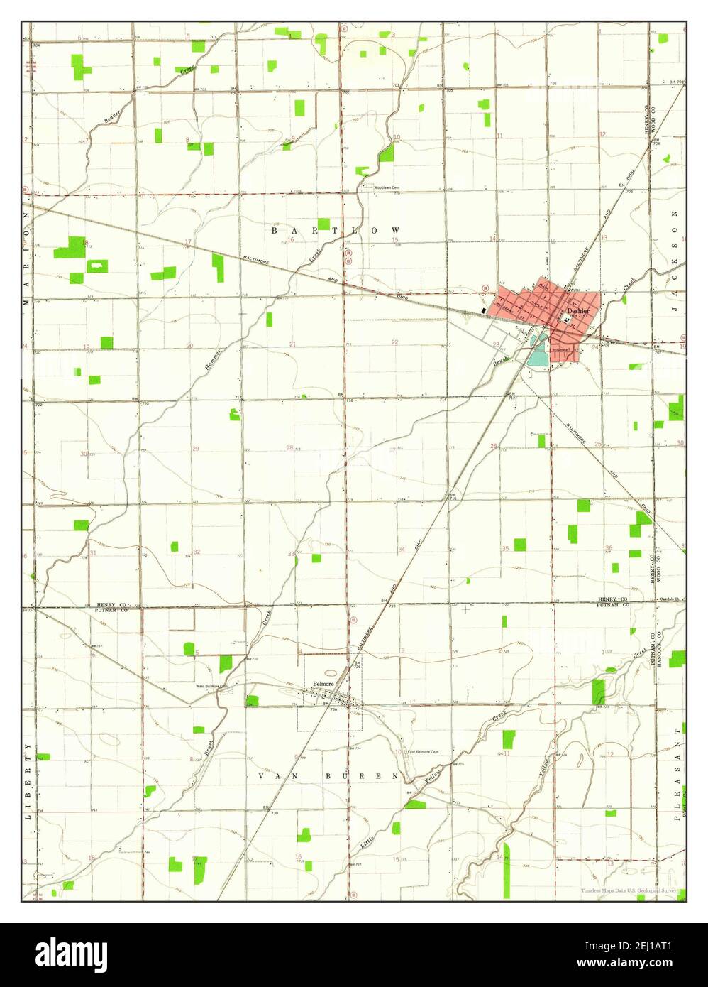 Deshler map hires stock photography and images Alamy