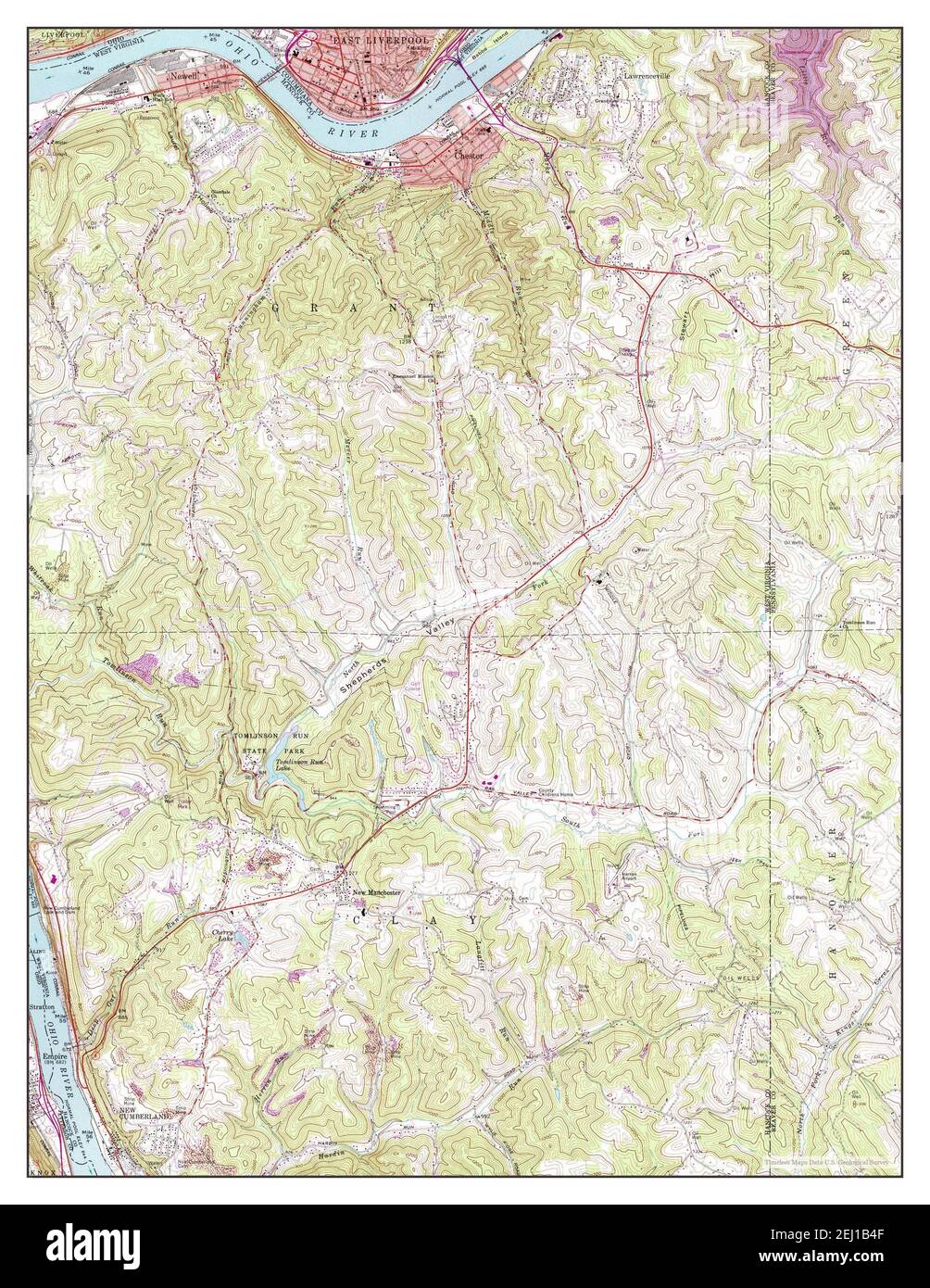 East Liverpool Ohio Map East Liverpool South, Ohio, Map 1960, 1:24000, United States Of America By  Timeless Maps, Data U.s. Geological Survey Stock Photo - Alamy