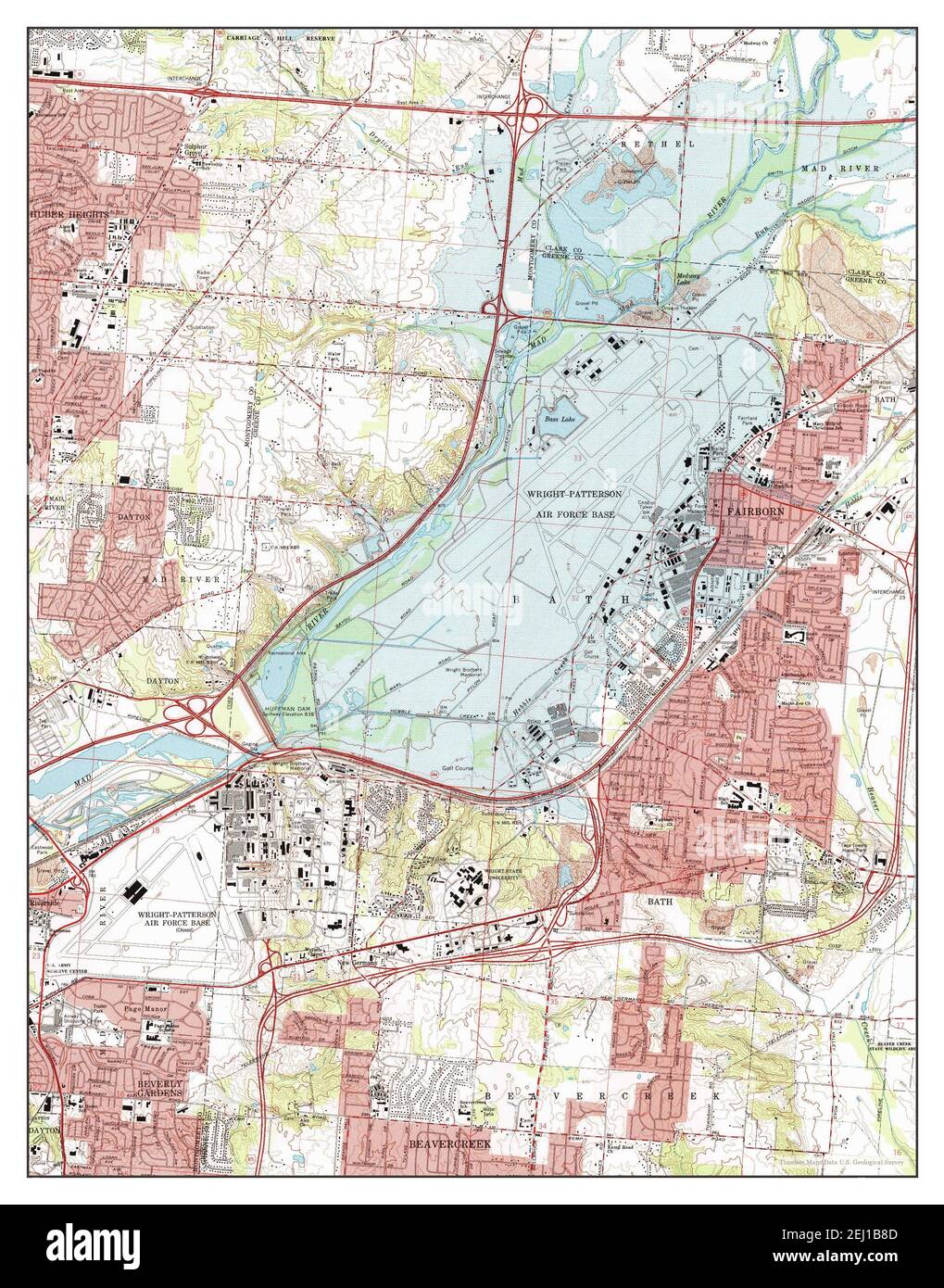 Fairborn, Ohio, map 1965, 124000, United States of America by Timeless Maps, data U.S