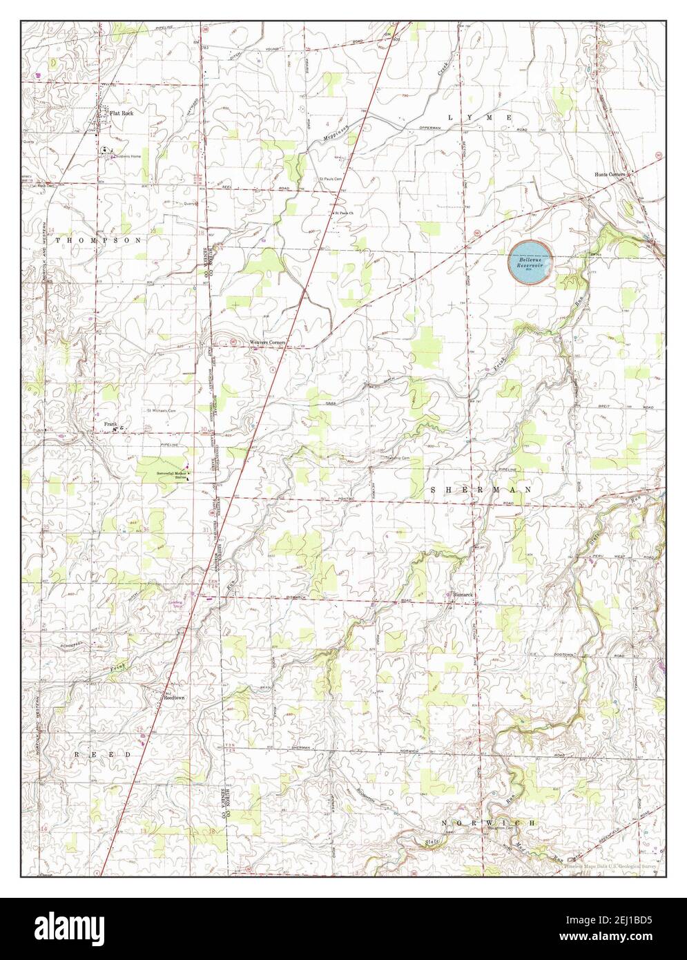 Flat Rock, Ohio, map 1960, 124000, United States of America by Timeless Maps, data U.S