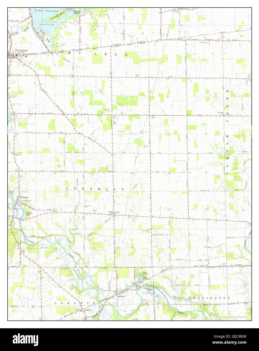 Fort Loramie, Ohio, map 1961, 124000, United States of America by