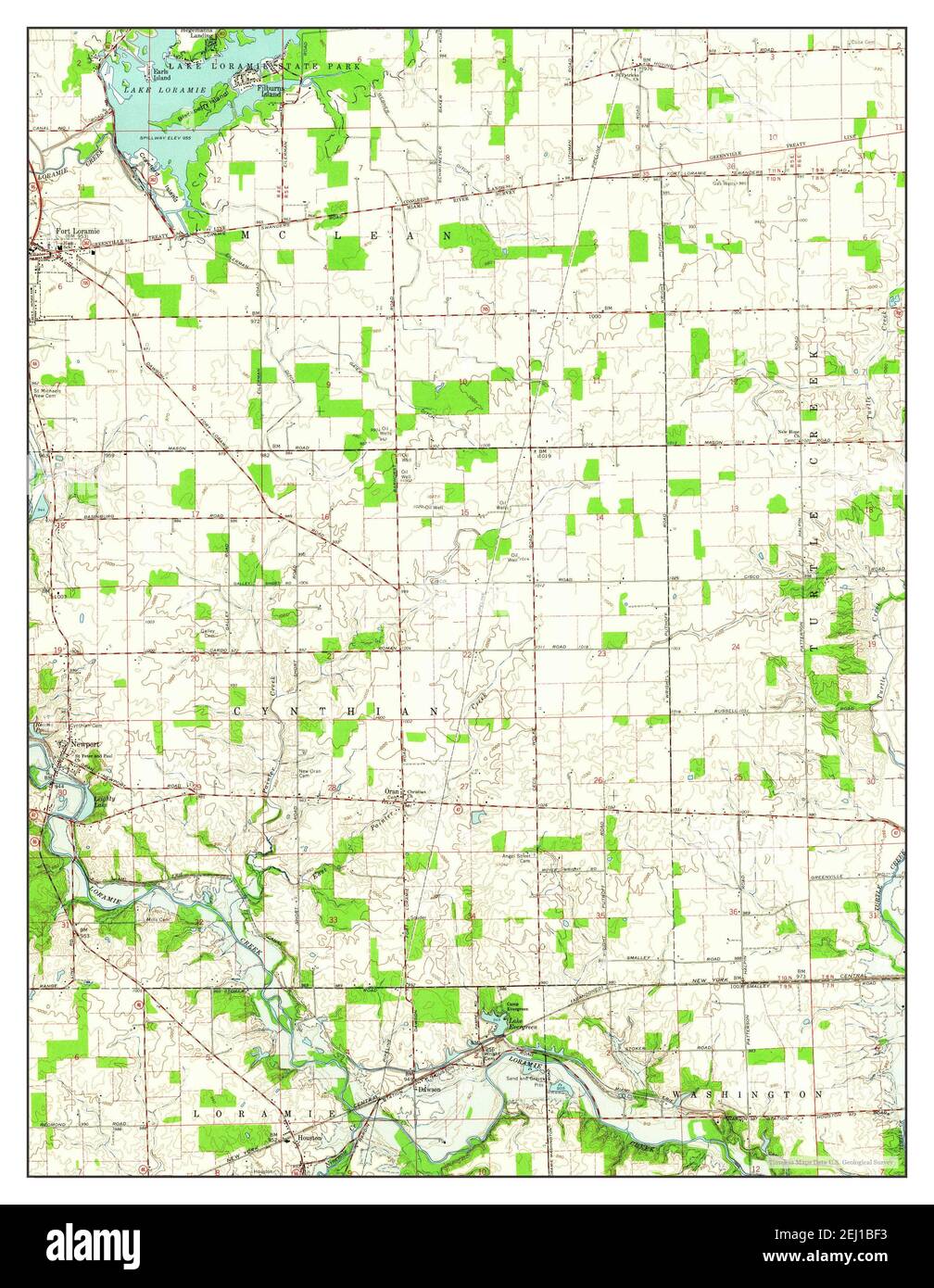 Fort Loramie, Ohio, map 1961, 124000, United States of America by