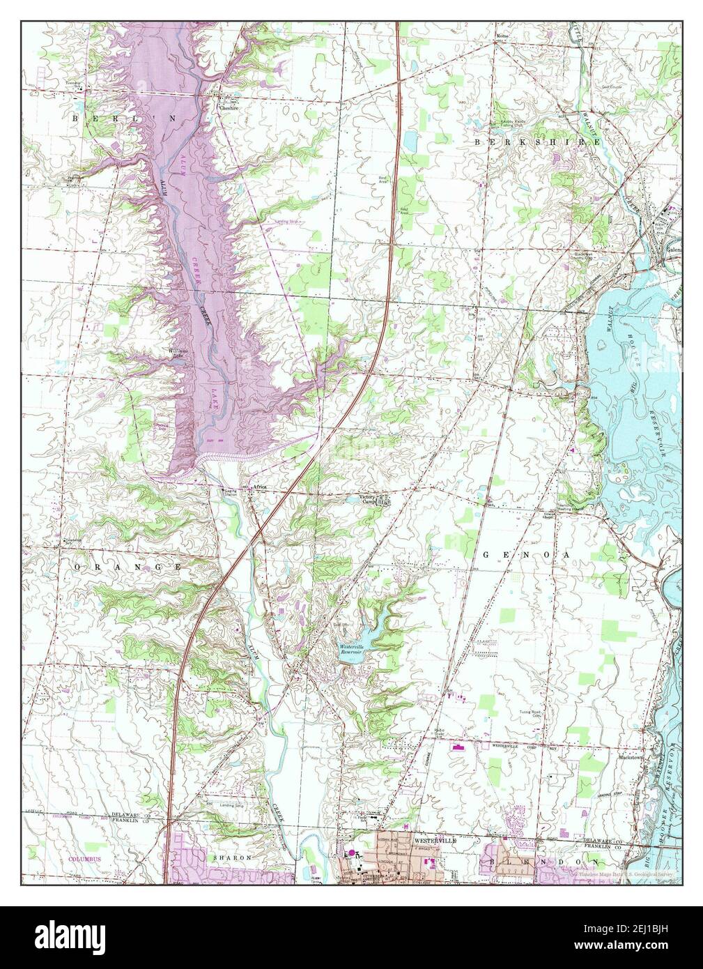Galena, Ohio, map 1964, 124000, United States of America by Timeless Maps, data U.S. Geological