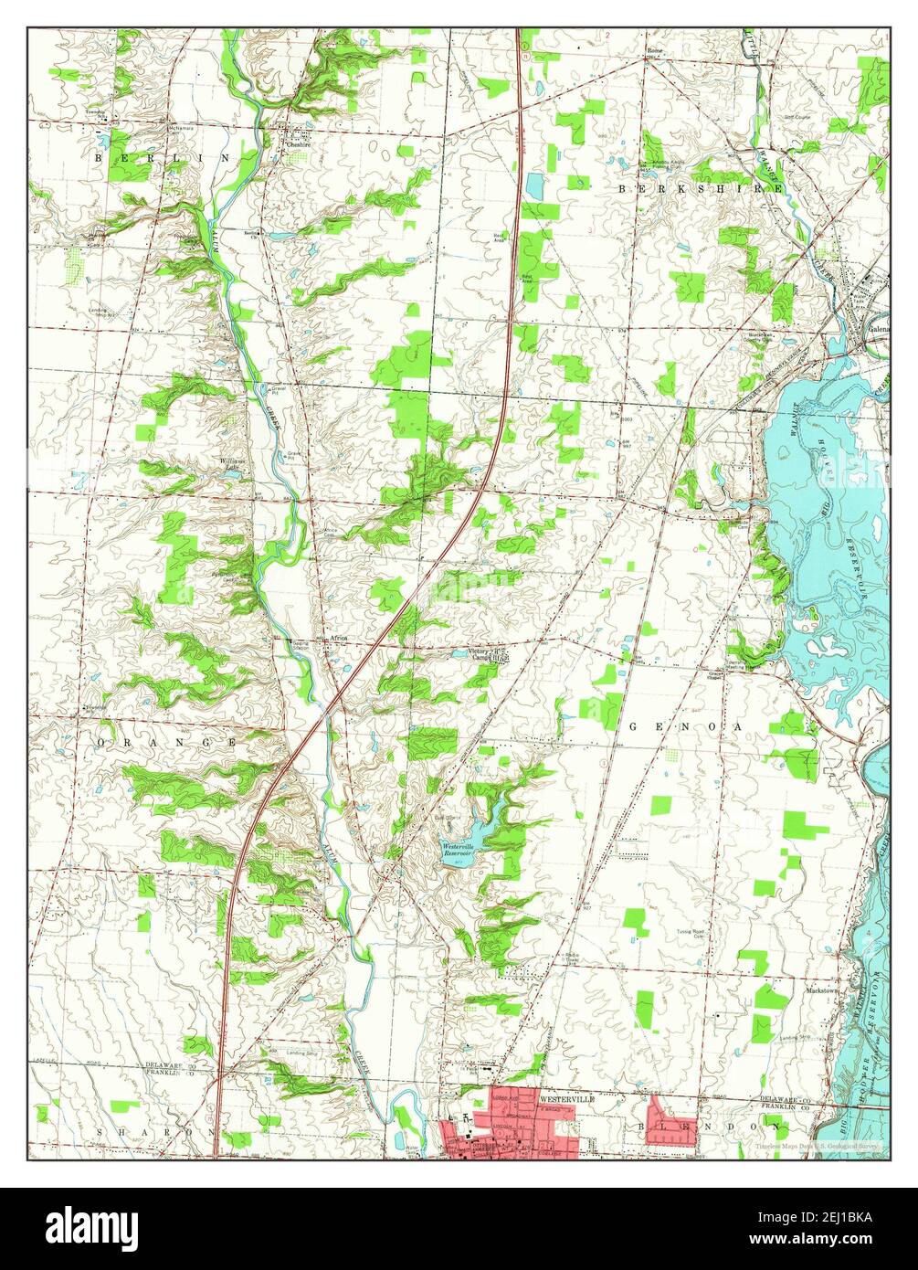 Galena, Ohio, map 1964, 124000, United States of America by Timeless