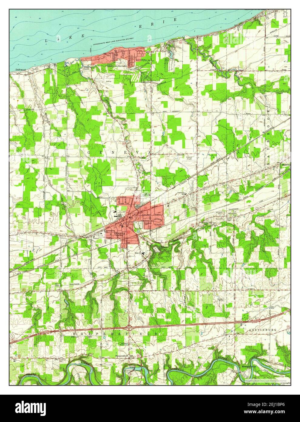 Map of geneva ohio Cut Out Stock Images & Pictures Alamy