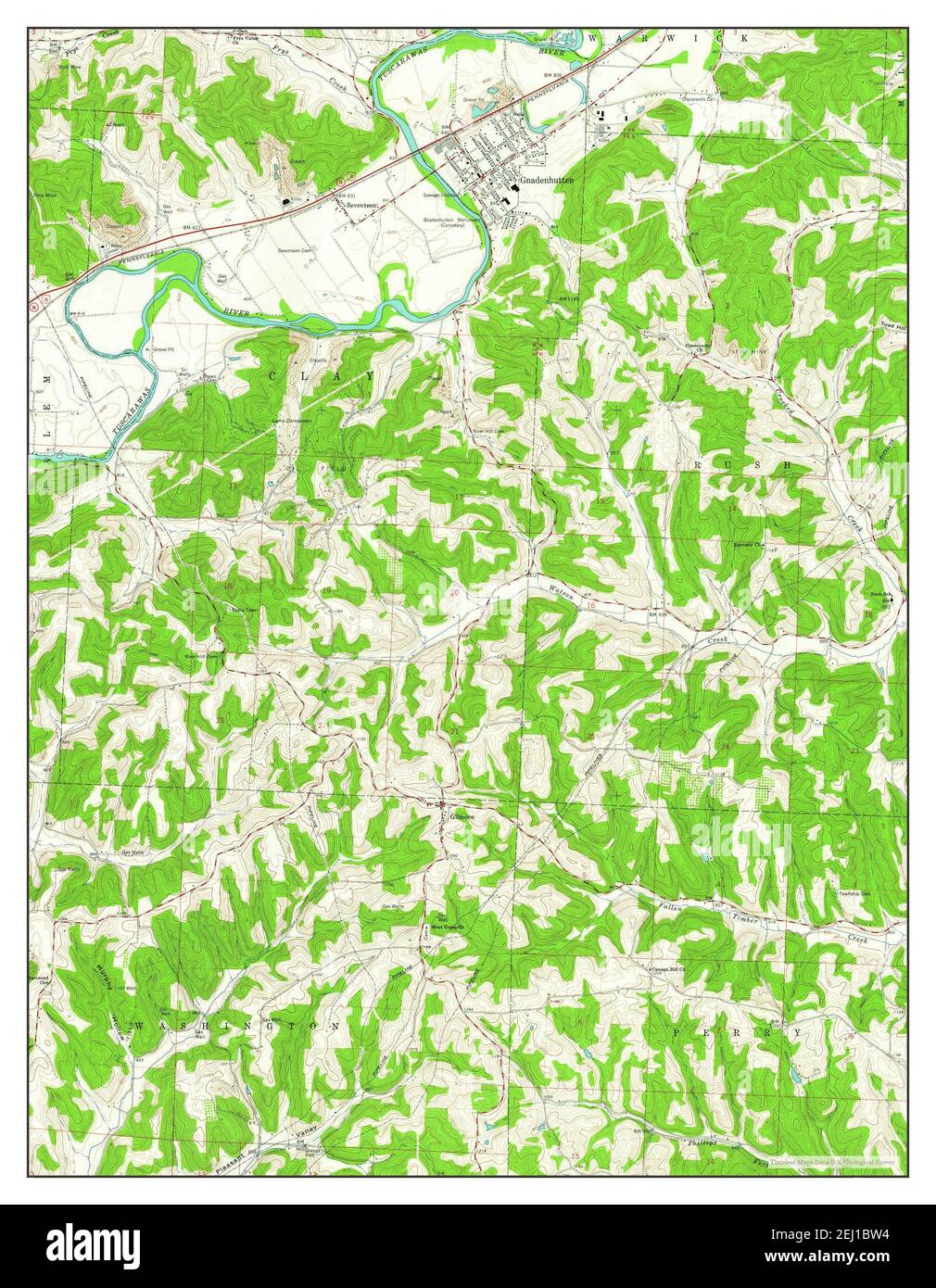 Gnadenhutten map hires stock photography and images Alamy